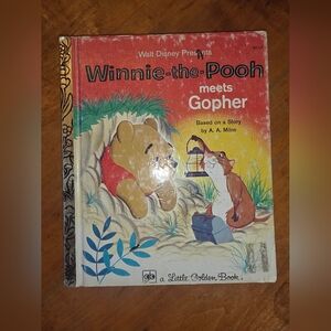 WINNIE-THE-POOH MEETS GOPHER (1965) Little Golden Book